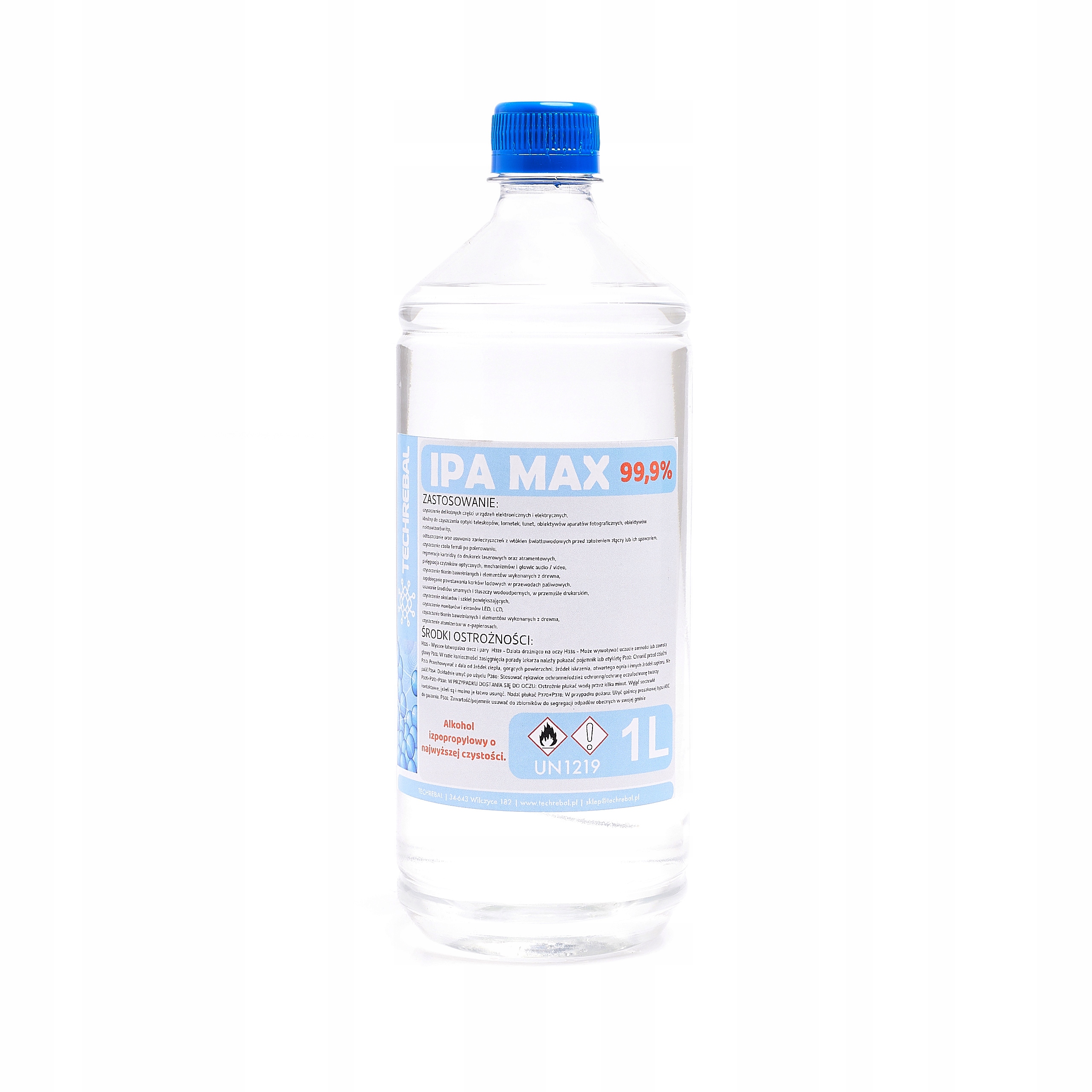 

Techrebal Ipa Max 1L Alkohol Izopropanol 99,9%