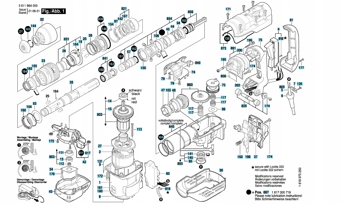 BOSCH GBH 5-40 DCE ELEMENT BLOKADY ORYGINAŁ Rodzaj blokada