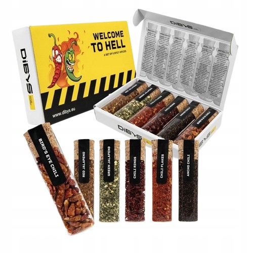 Levně Dárková Sada ostrých koření Welcome to Hell Pikantní skleněné lahvičky
