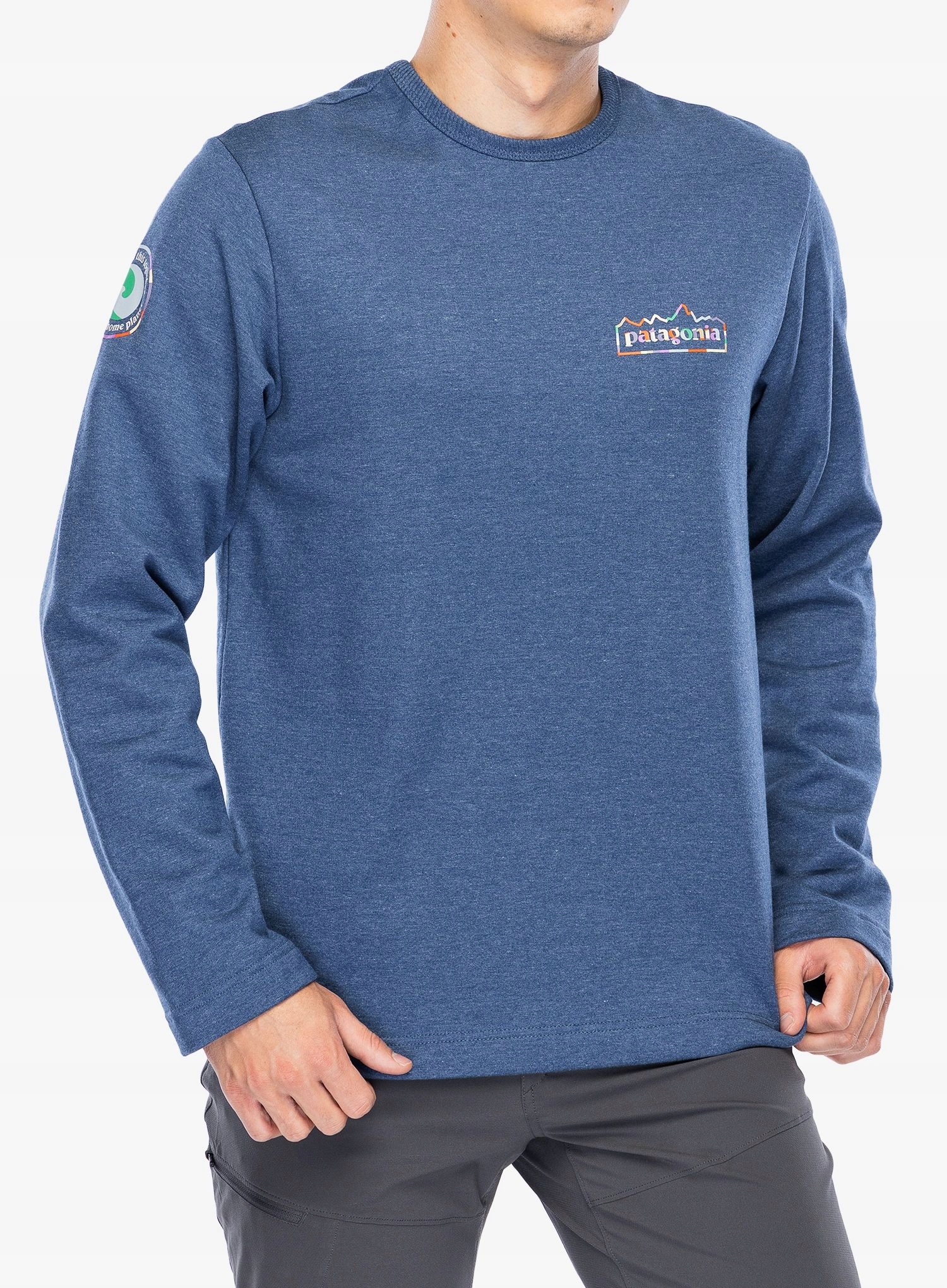 Bluza bez kaptura Patagonia Lw Unity Fitz Wildrise Crew clement blue XL
