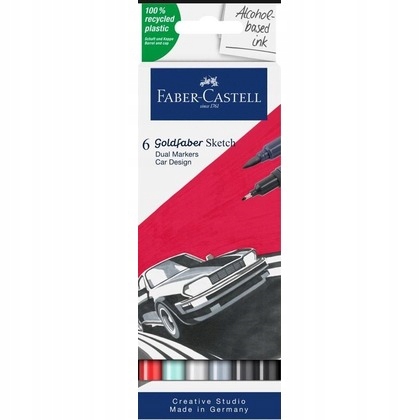 Oboustranné pero Goldfaber Sketch car design 6 kol /Faber Castell