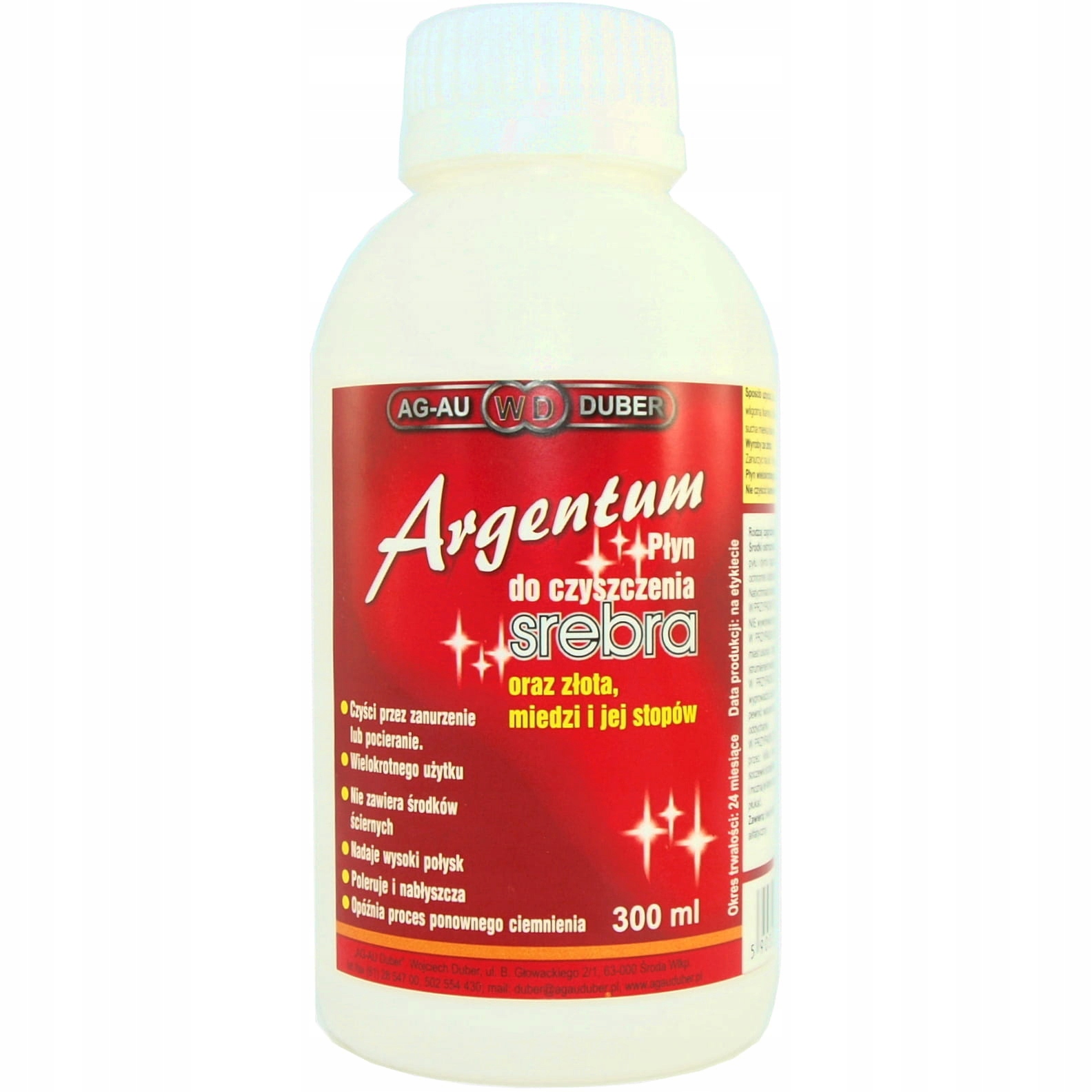 

Płyn do czyszczenia srebra złota Argentum 300ml