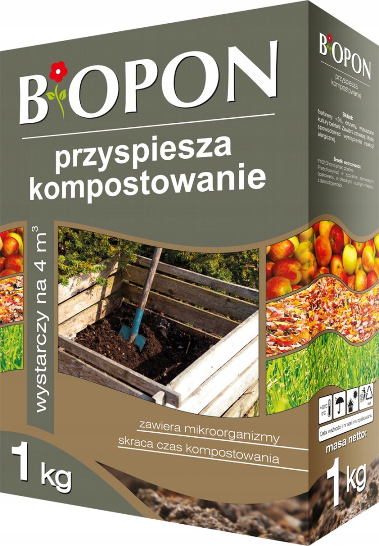 Komposter 1kg BIOPON aktywator Przyśpiesza rozkład resztek organicznych
