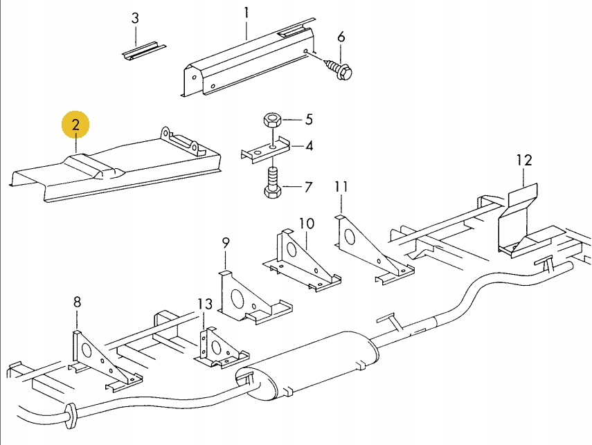 OSŁONA TERMICZNA RURY WYDECHOWEJ VOLKSWAGEN LT OE