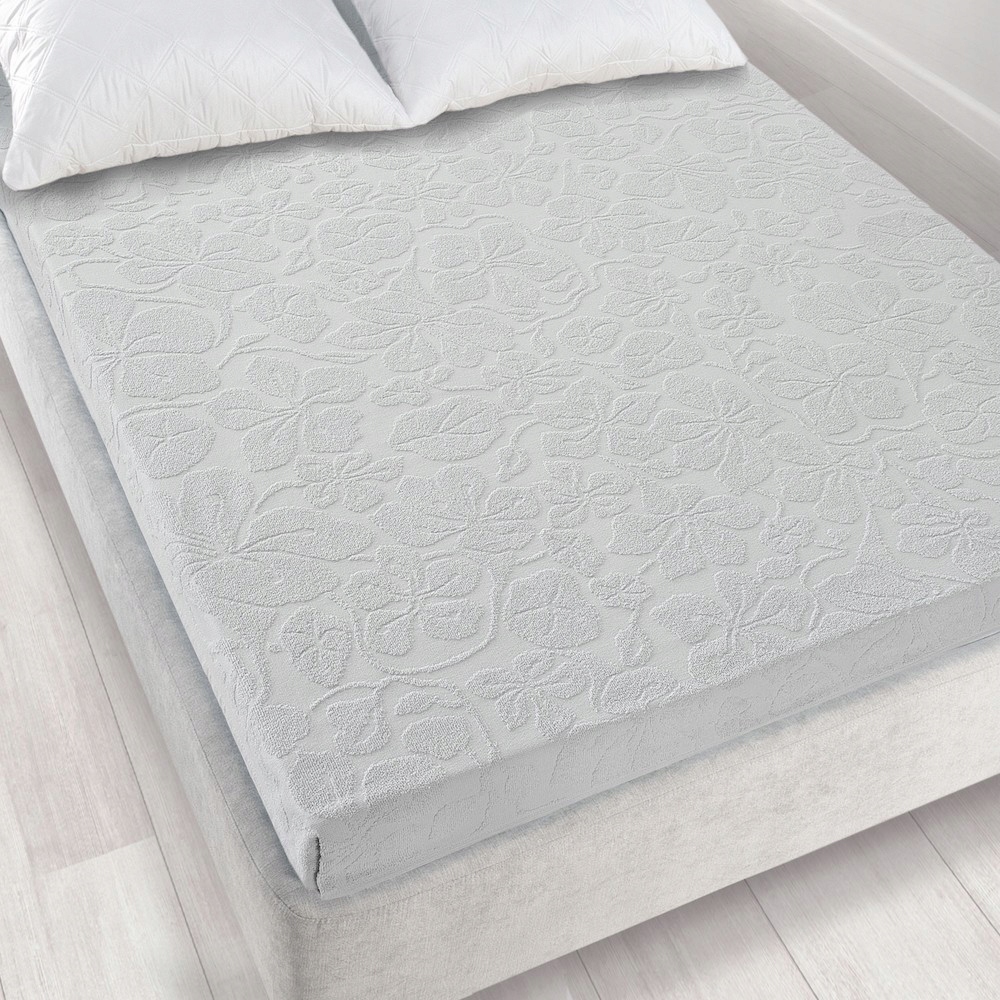 Froté prostěradlo bez gumičky 150x205 Tulipán šedé Zwoltex
