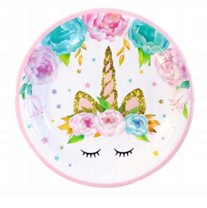 TALERZYKI KUBECZKI zestaw JEDNOROŻEC UNICORN EAN (GTIN) 5904954385242