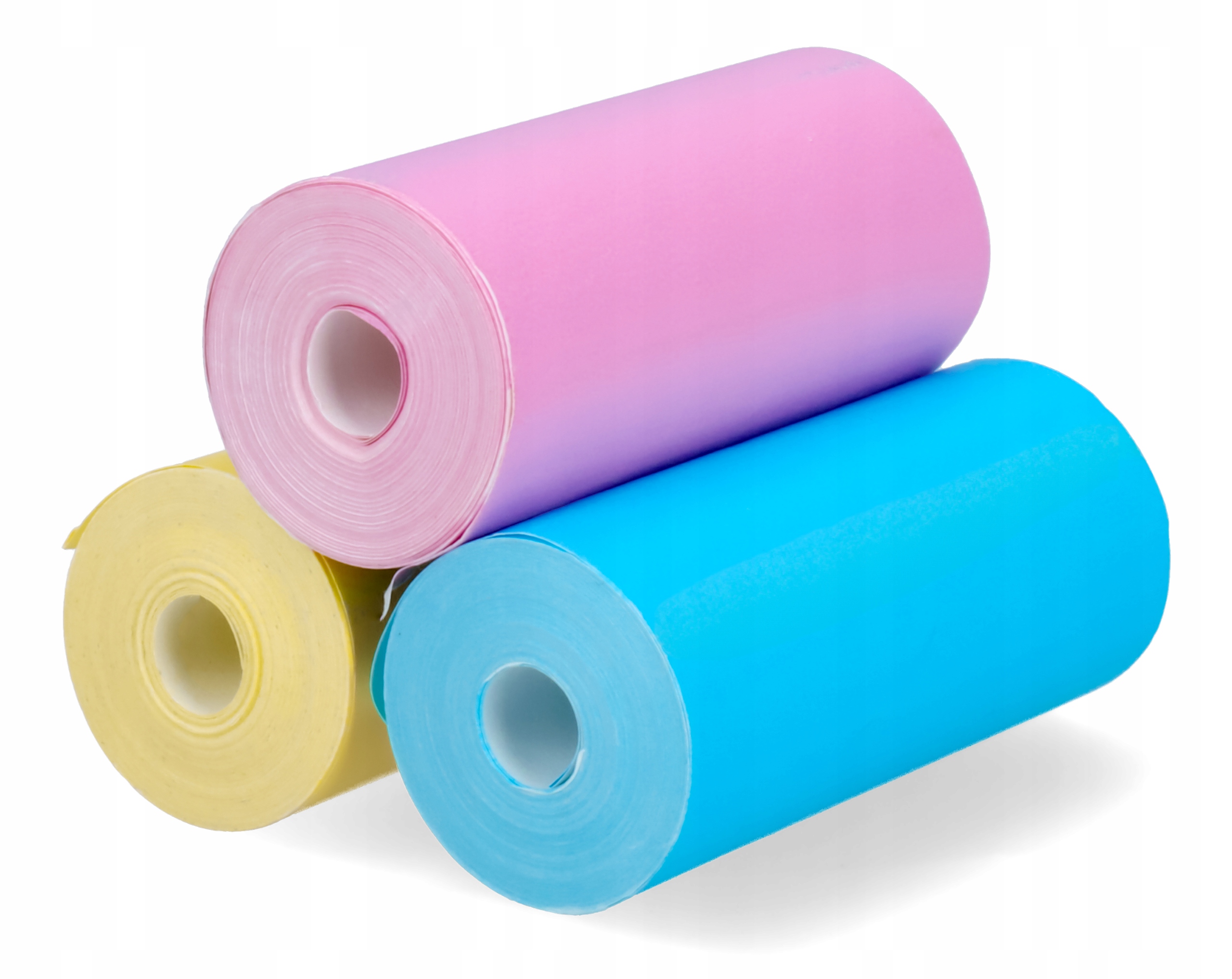 ROLKI PAPIER DRUKARKA PRZENOŚNA TERMICZNA 3 SZTUK KOLOROWE ROLKI DRUKUŚ