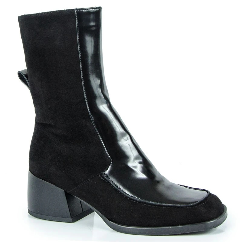Visconi 2896286 Kotníkové Boty Kůže Nubuk Lak Černé 36