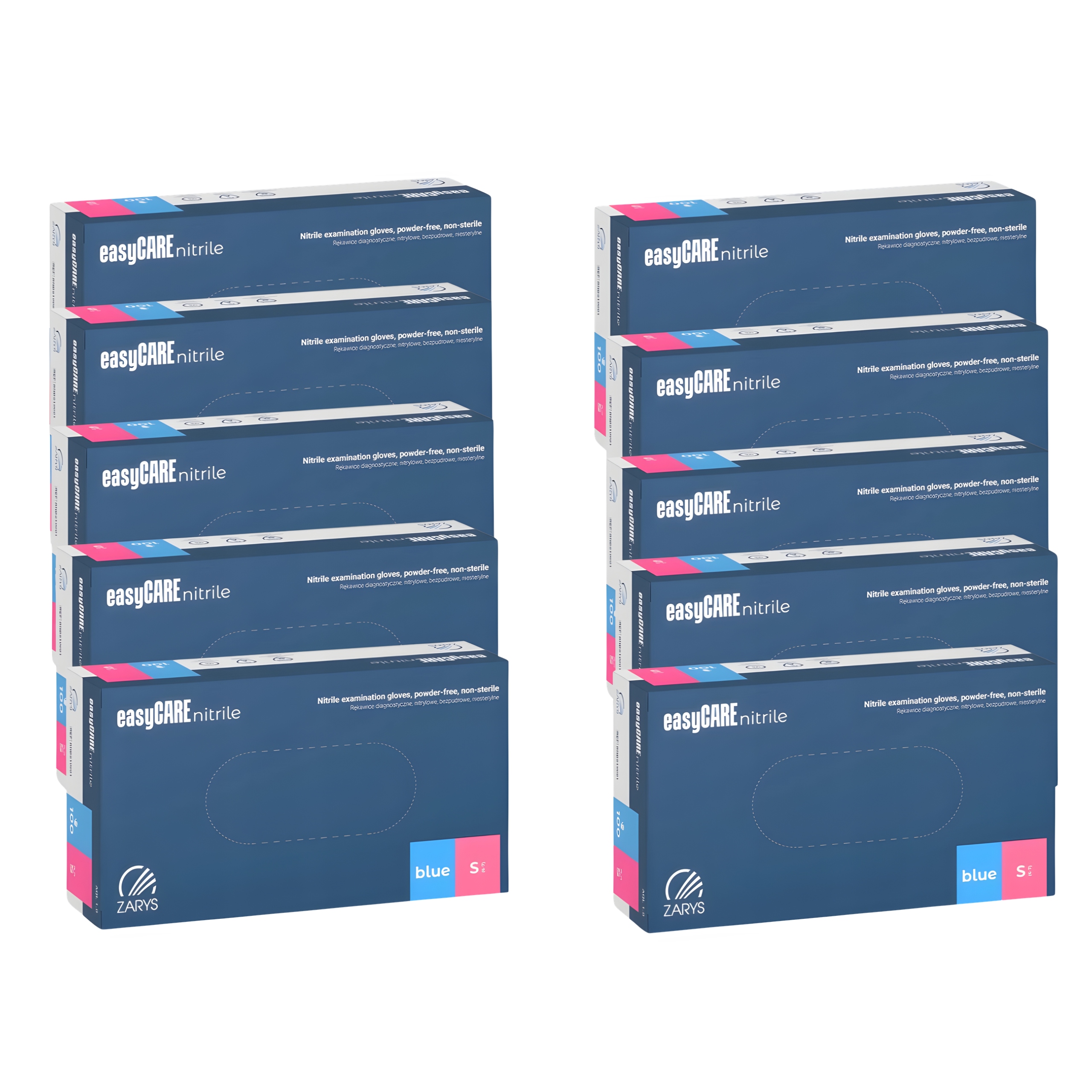 Rękawiczki Nitrylowe Bezpudrowe Jednorazowe Niebieskie Rozmiar S 1000 Sztuk