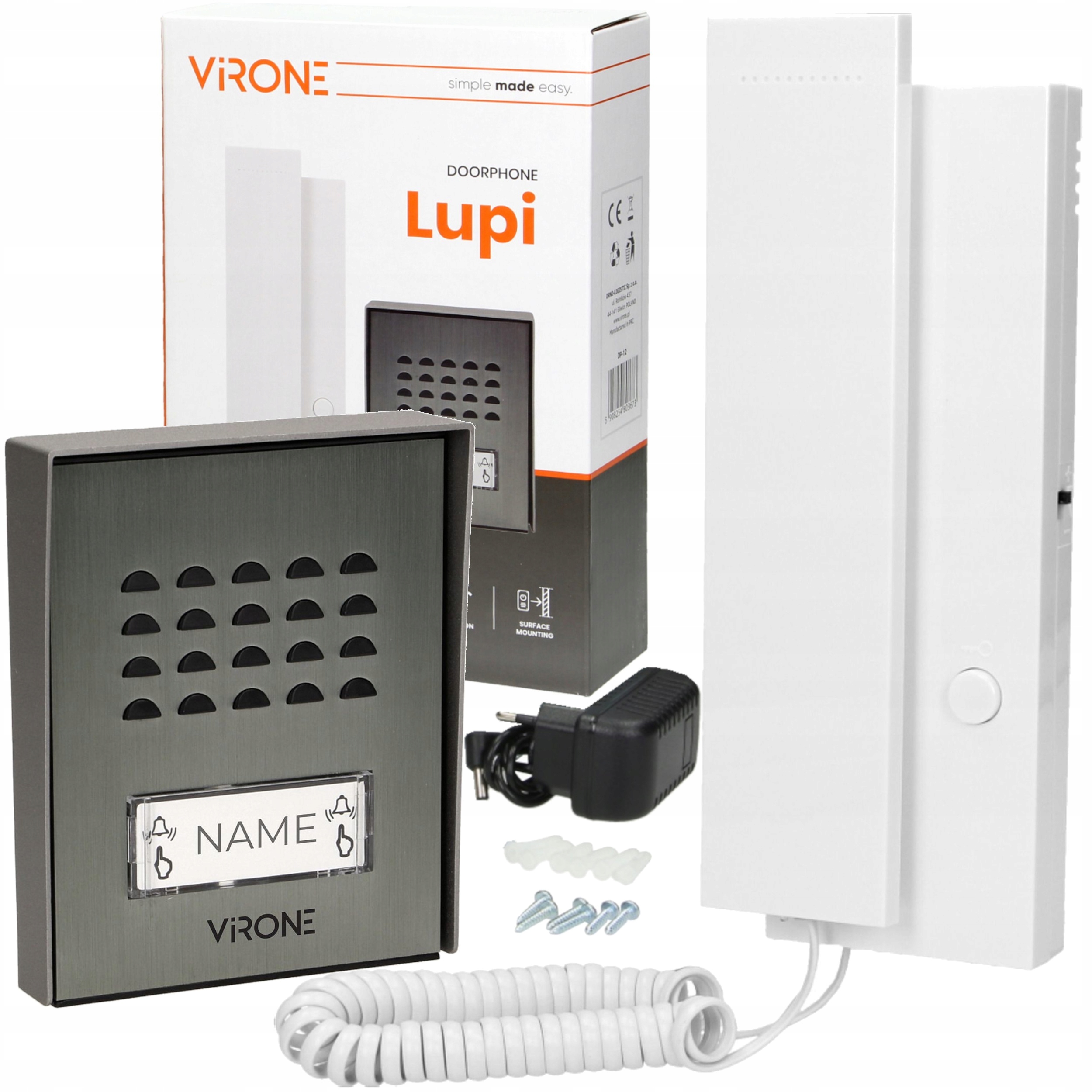 Rodinná interkomová sada na omítku Lupi