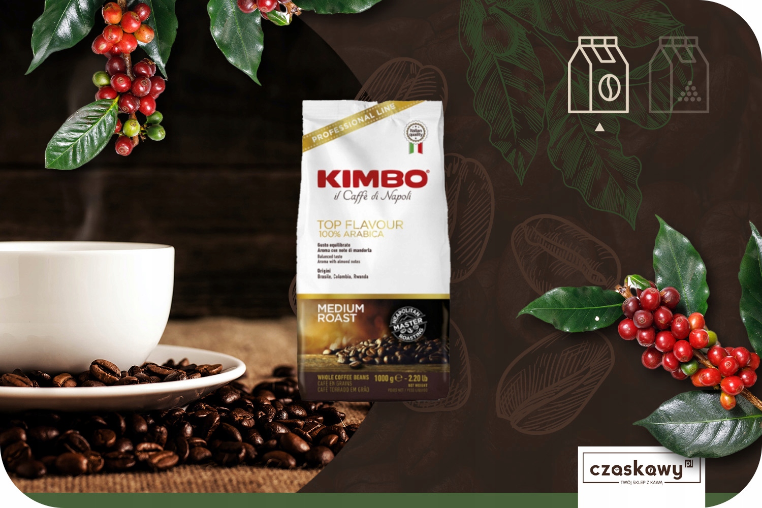 KAWA ZIARNISTA KIMBO ESPRESSO BAR TOP FLAVOUR 1KG Marka Kimbo