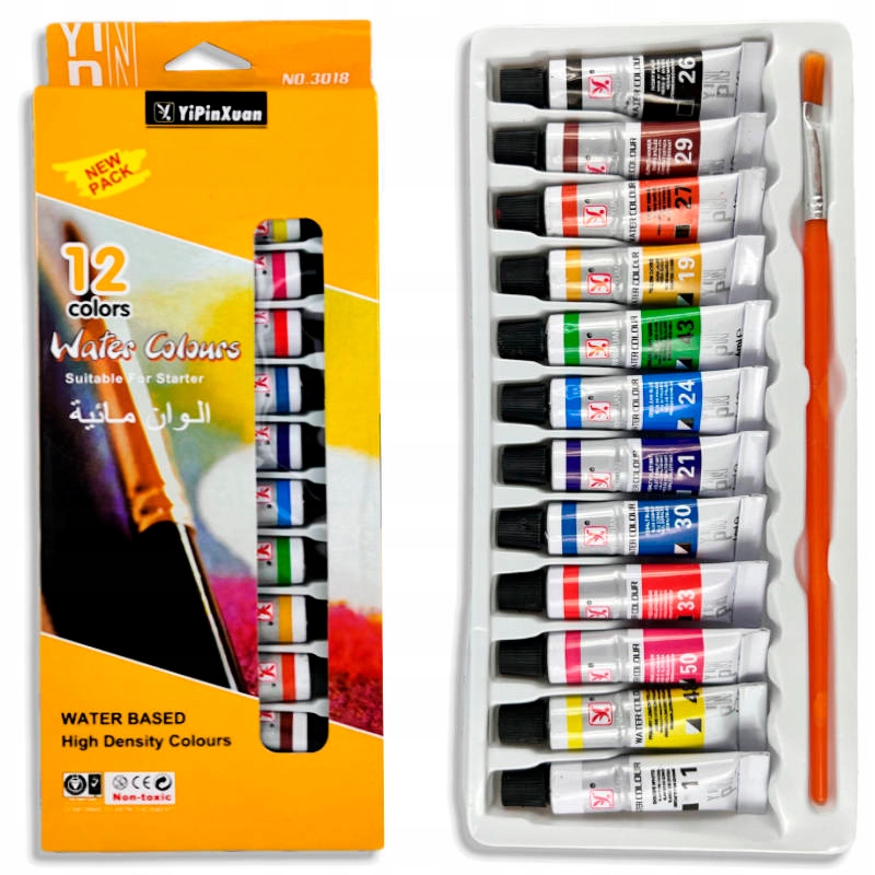 

Farby tempery w tubce 12x6ml Zestaw farb