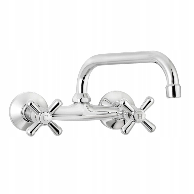 Bat. Symetrio Chromová Umyvadlová Nástěnná Baterie