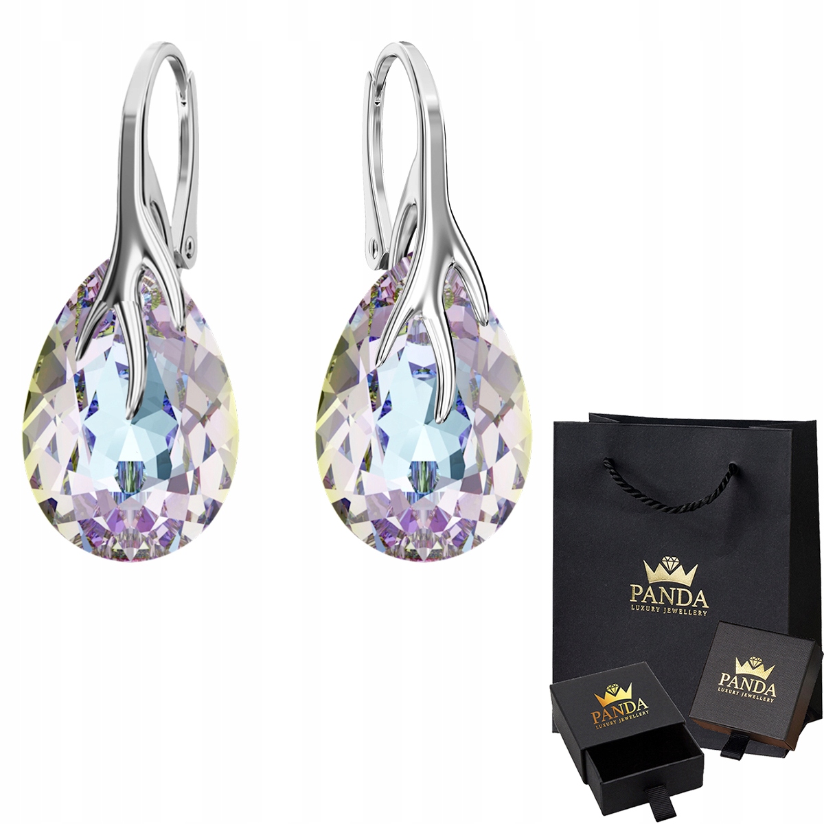

Cudne Srebrne Kolczyki Pazury Swarovski Srebro 925