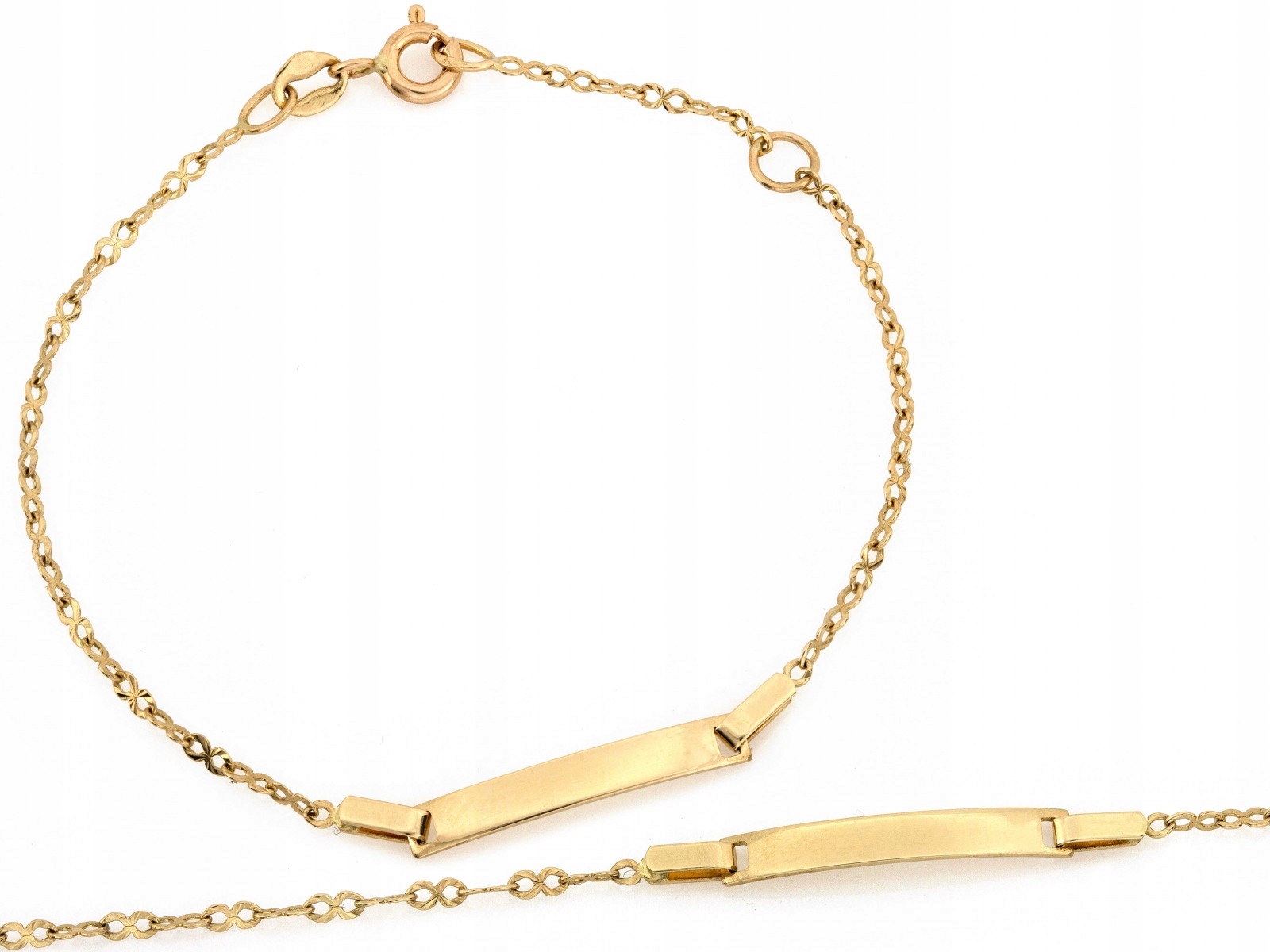 Zlatý dětský řetízkový náramek 585 14k 1.23g pod gravírování jako dárek