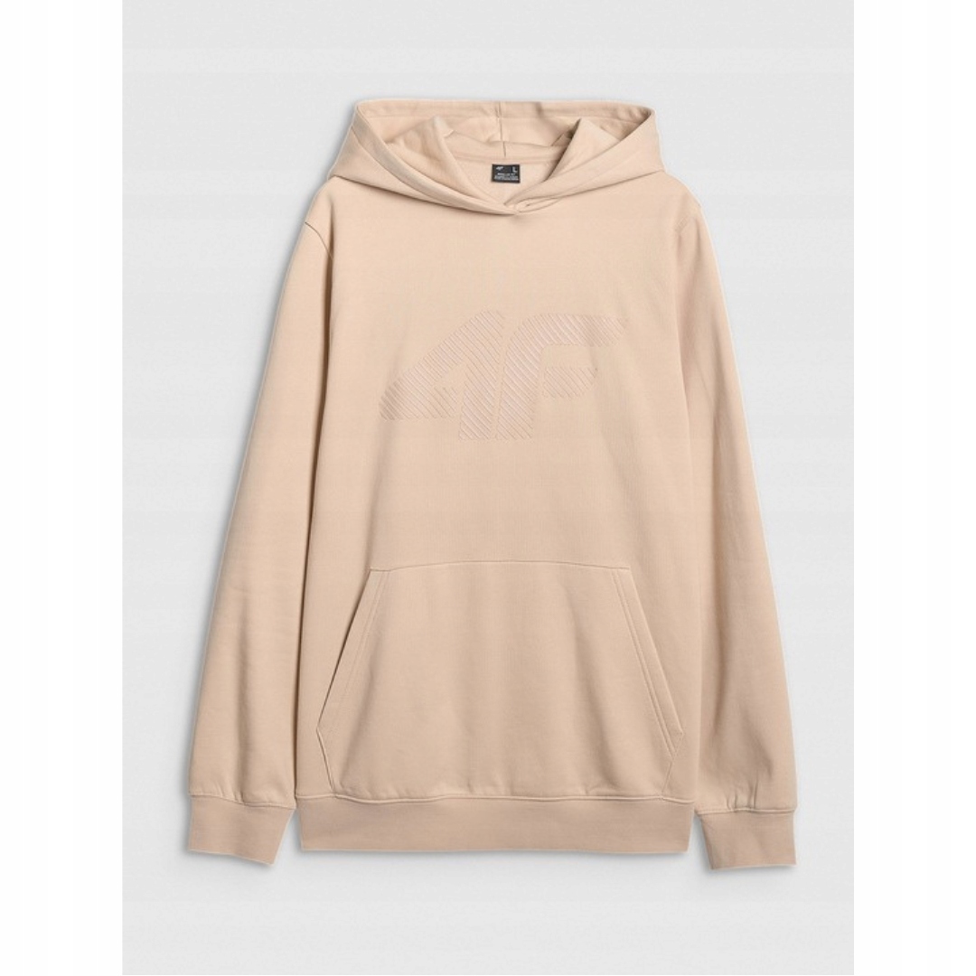 4F Tepláková Mikina Nerozepínací S Kapucí Pánská M1980 Béžová Velikost S