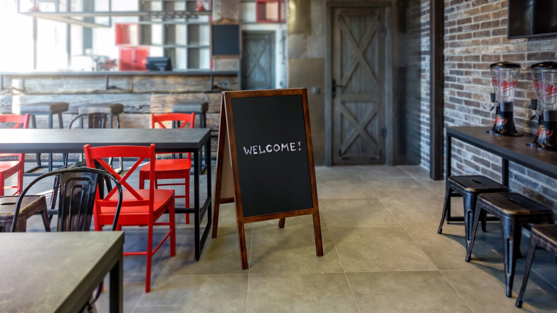 Potykacz kredowy 120x60cm stojak tablica kredowa Rodzaj kredowy