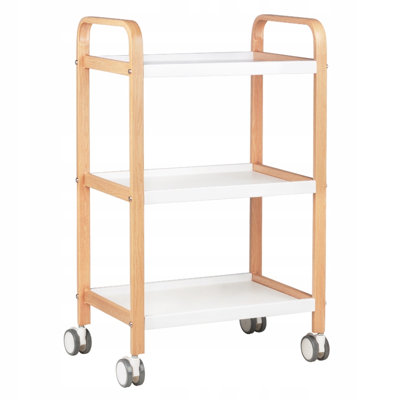 Kosmetický pomocníkský stolek HS-09 dřevo bílý