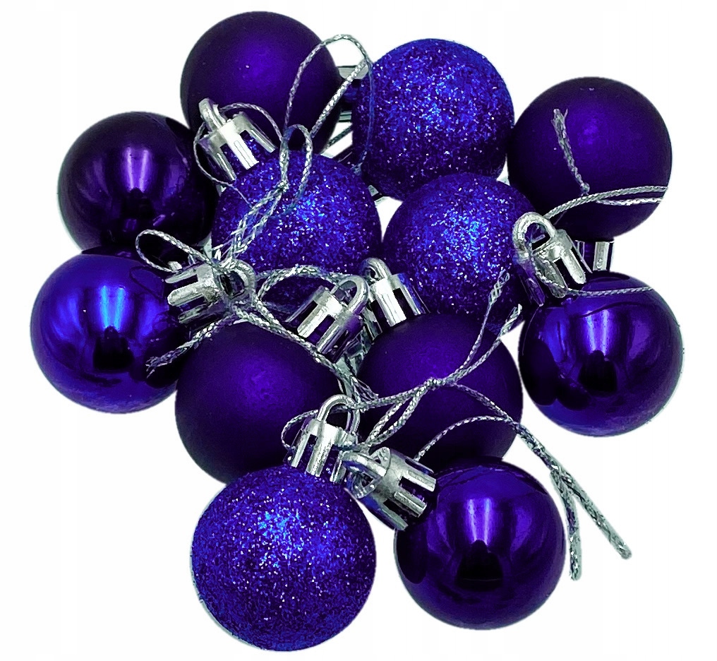 

Bombki Świąteczne Granatowe Niebieskie 12szt3cm