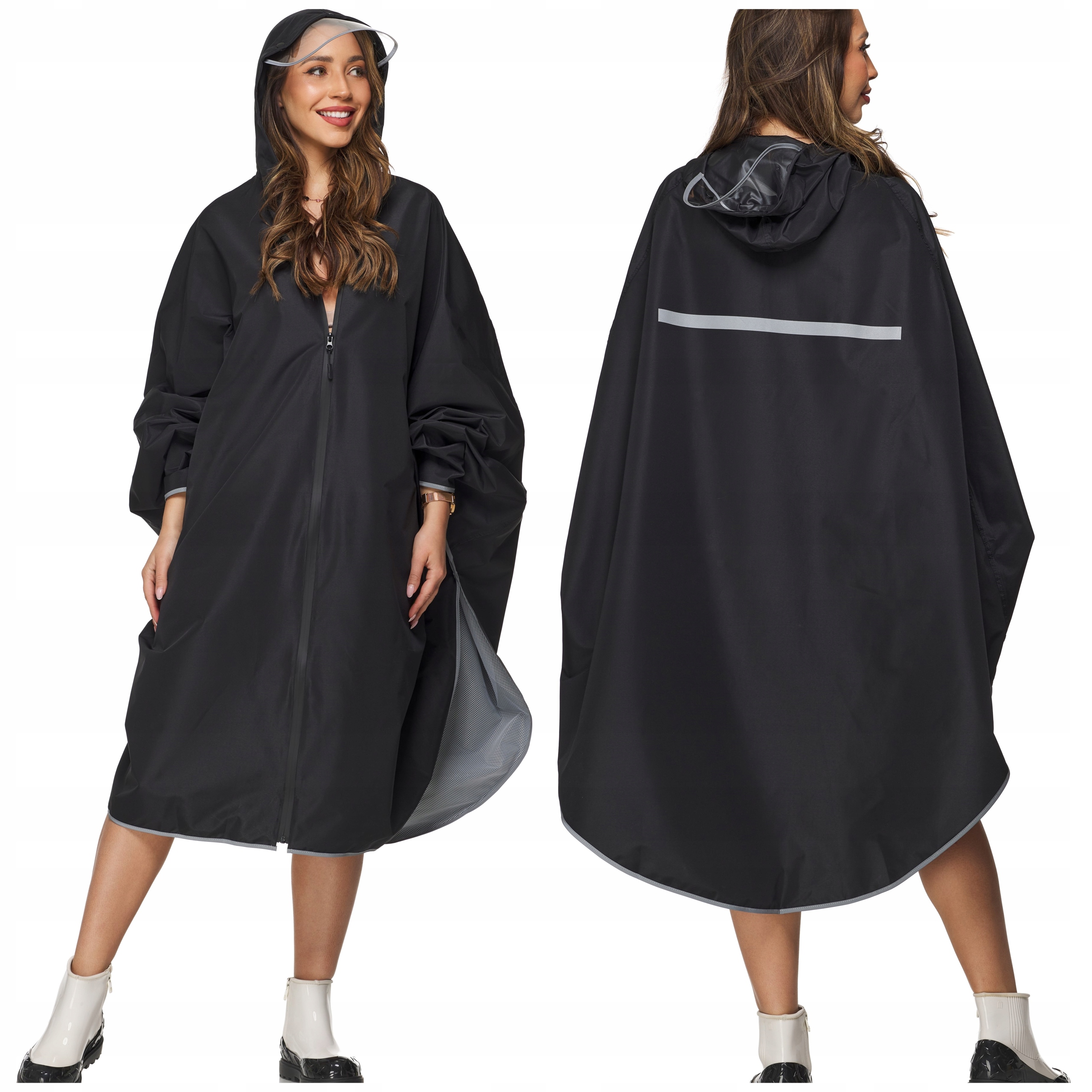 Ponczo Przeciwdeszczowe Z Kapturem płaszcz peleryna na deszcz wodoodporne