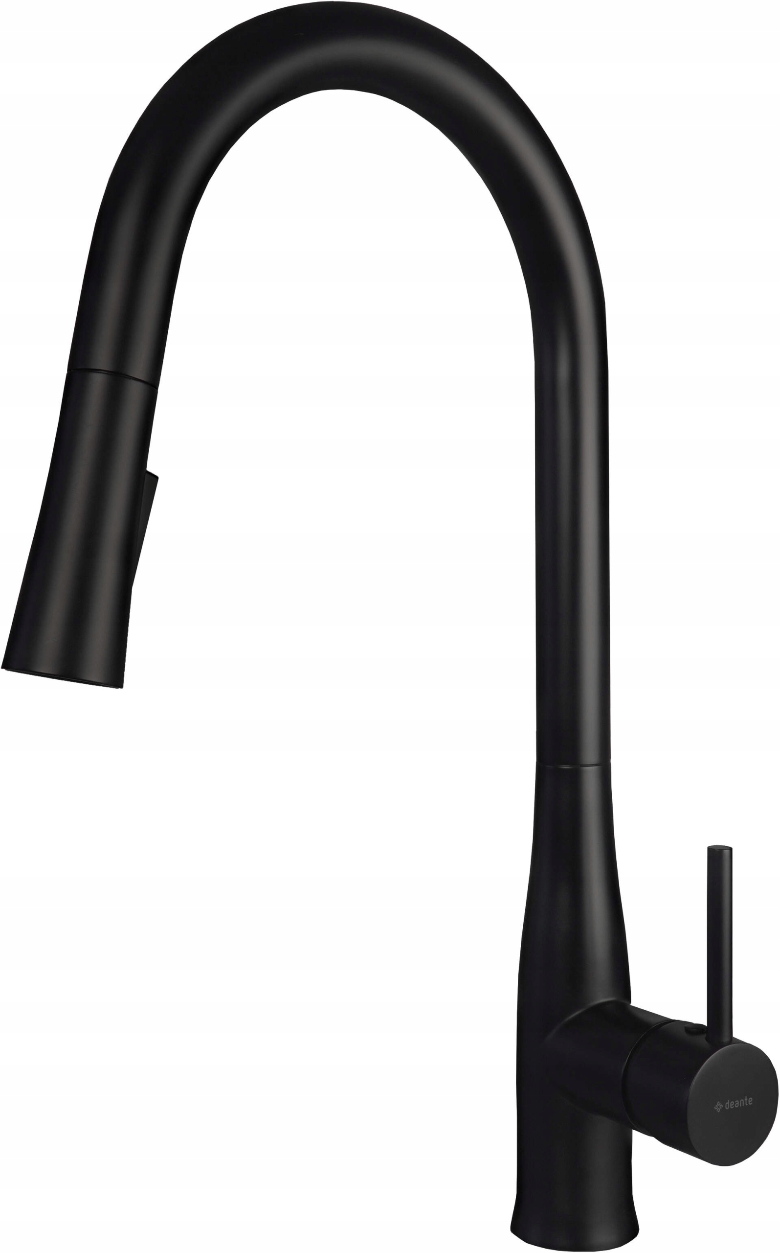 Deante Kuchynská batéria Lukrecja čierna nero BDH_N72M, výsuvný výtok.