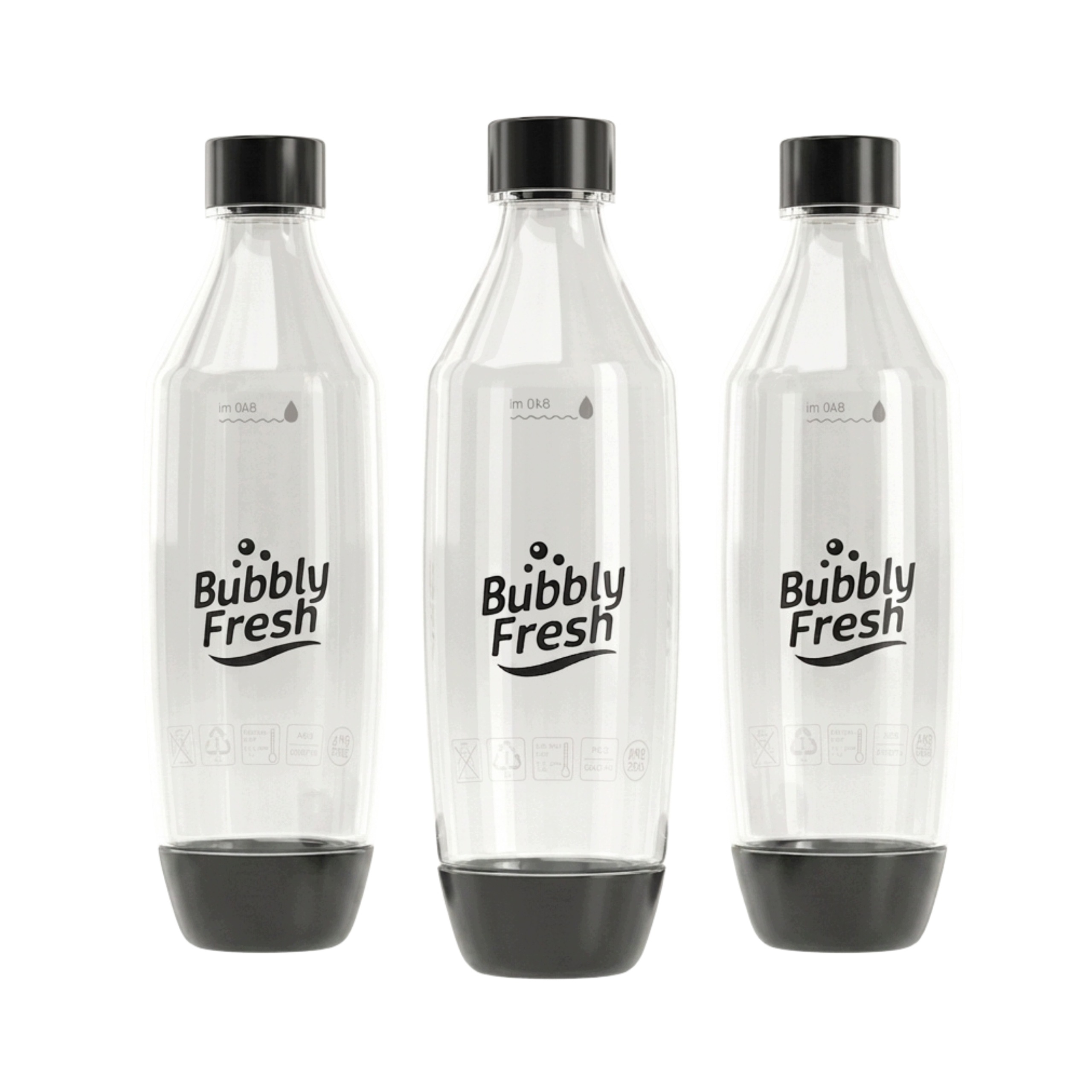 Lahve Bubblyfresh pro saturátor Sodastream 3x Černá 1L