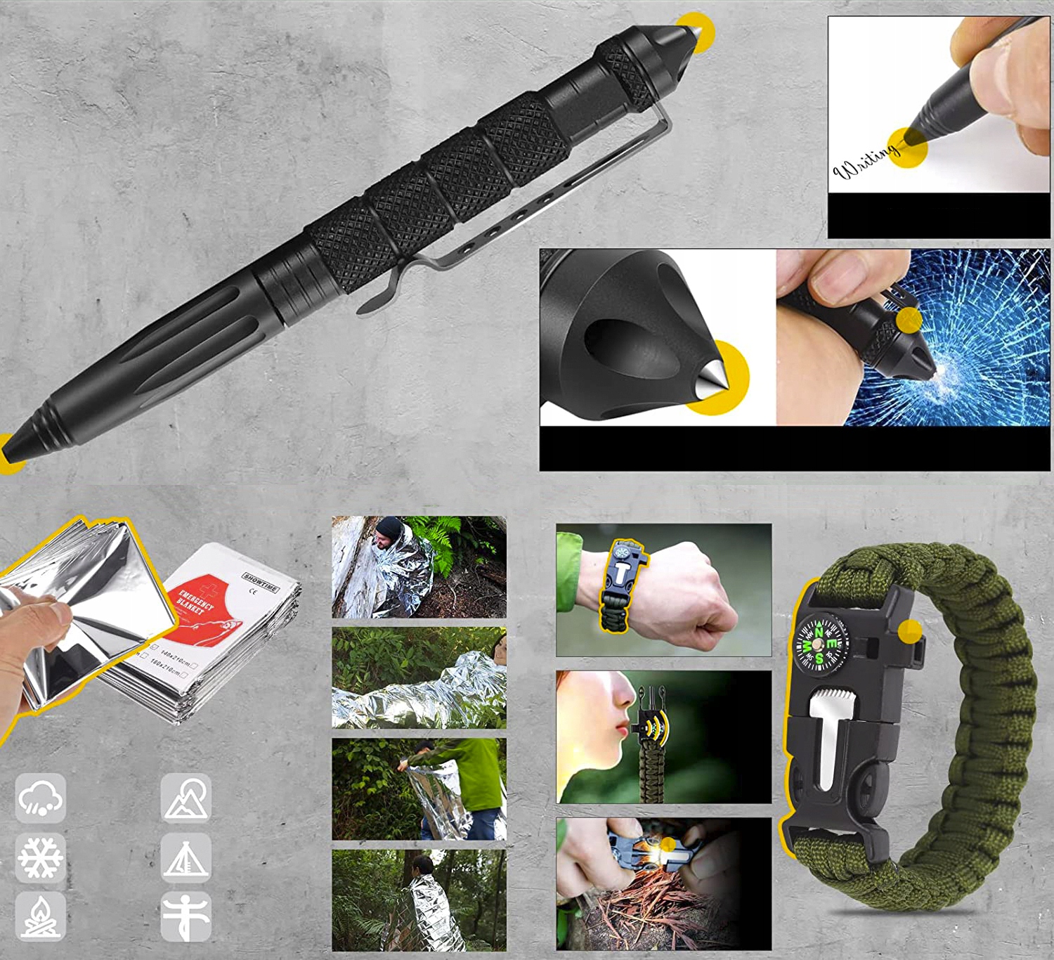 Wojskowy Survivalowy Zestaw Przeżycia Survival Niezbędnik Multitool 32el XL Stan opakowania oryginalne