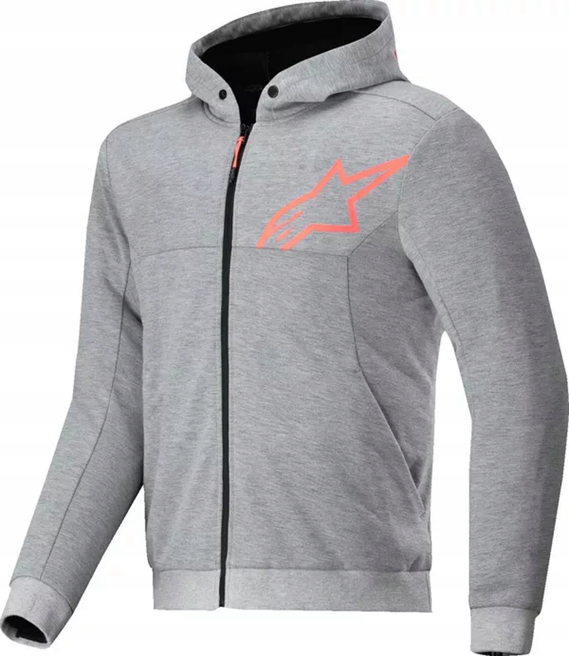 Mikina s chráničmi Alpinestars Chrome v2 gray/red fluo S