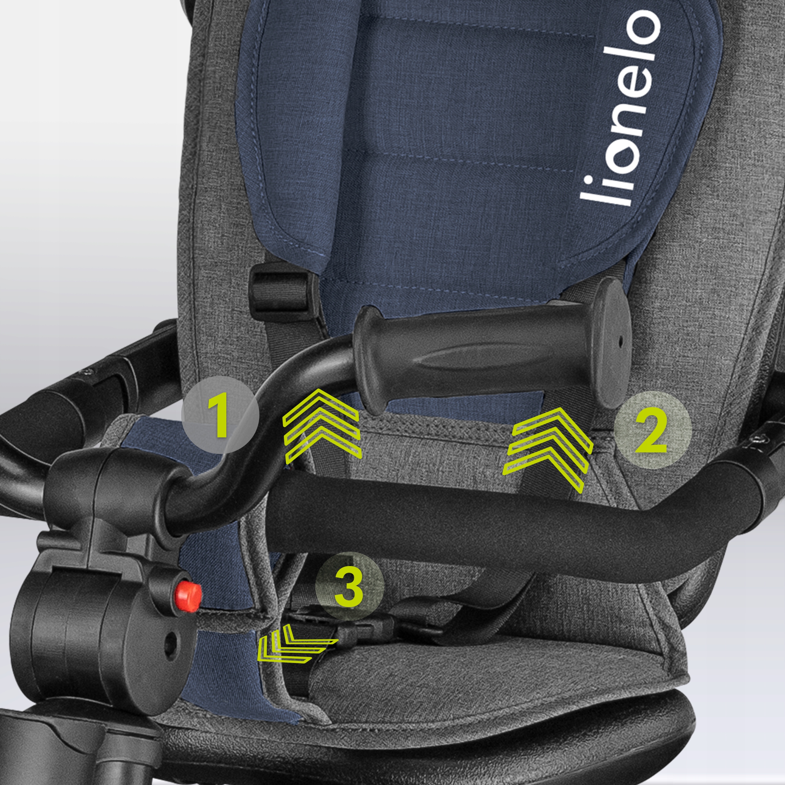 ROWEREK TRÓJKOŁOWY 2w1 OBRACANY REGULOWANY Z DASZKIEM LIONELO HAARI Hamulec Tył