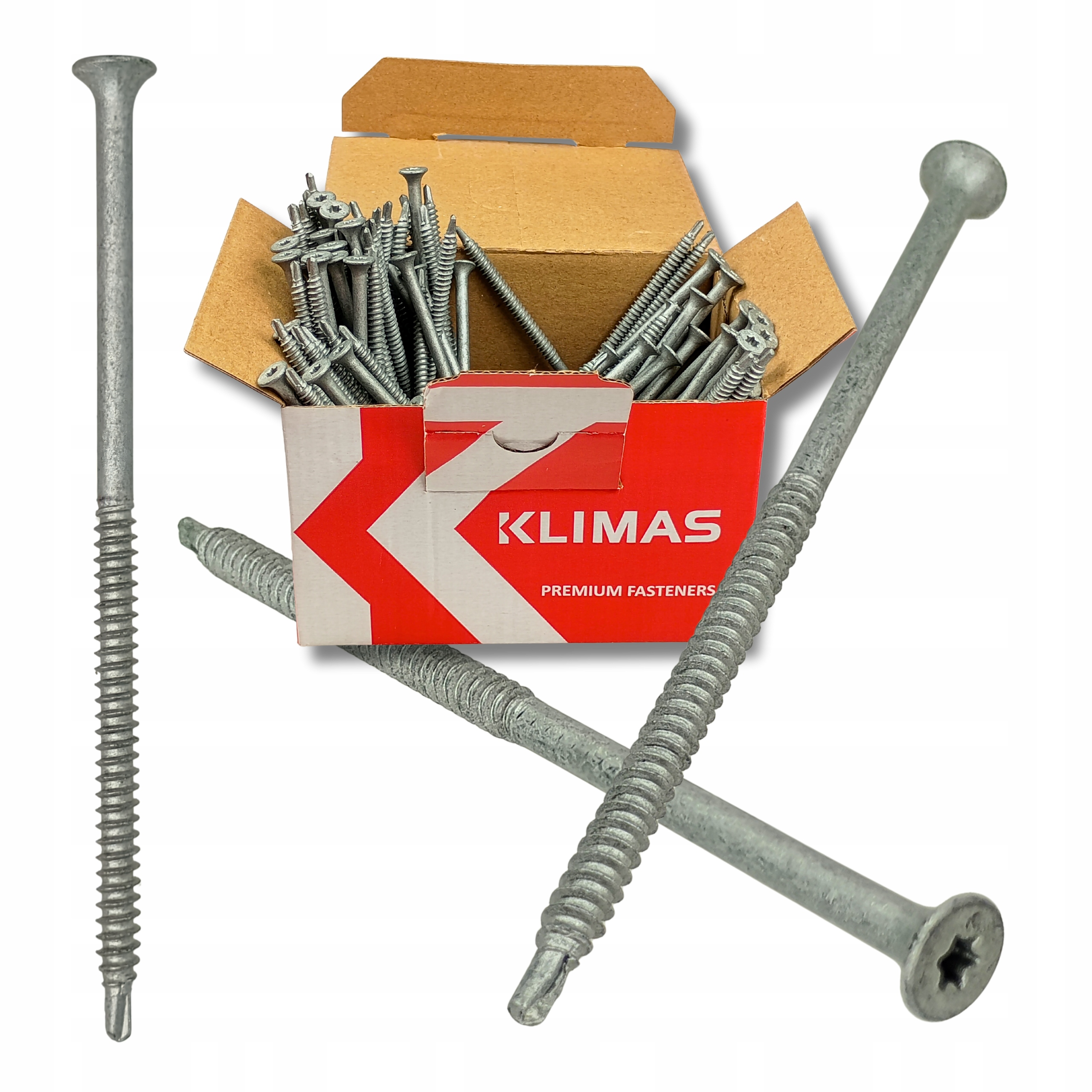 Samorezná skrutka na tepelnú izoláciu 4,8x260, plochá strecha na plech 100 ks