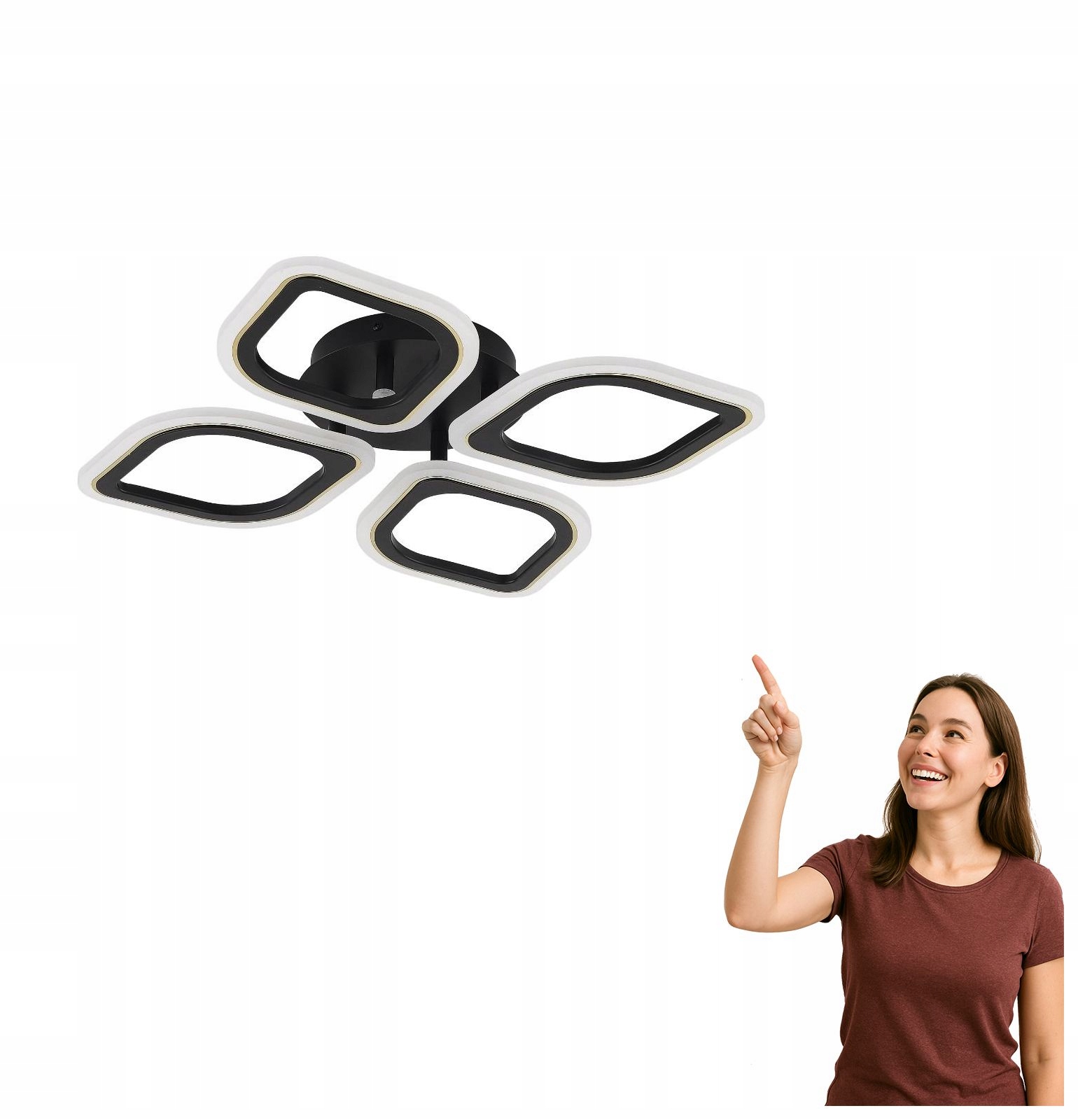 Led stropná lampa 30W Illumia MS236040R-BK Zuma Line