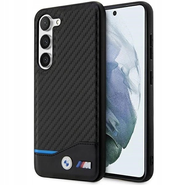 Etui Bmw Leather Carbon na Samsung Galaxy S23+ czarne