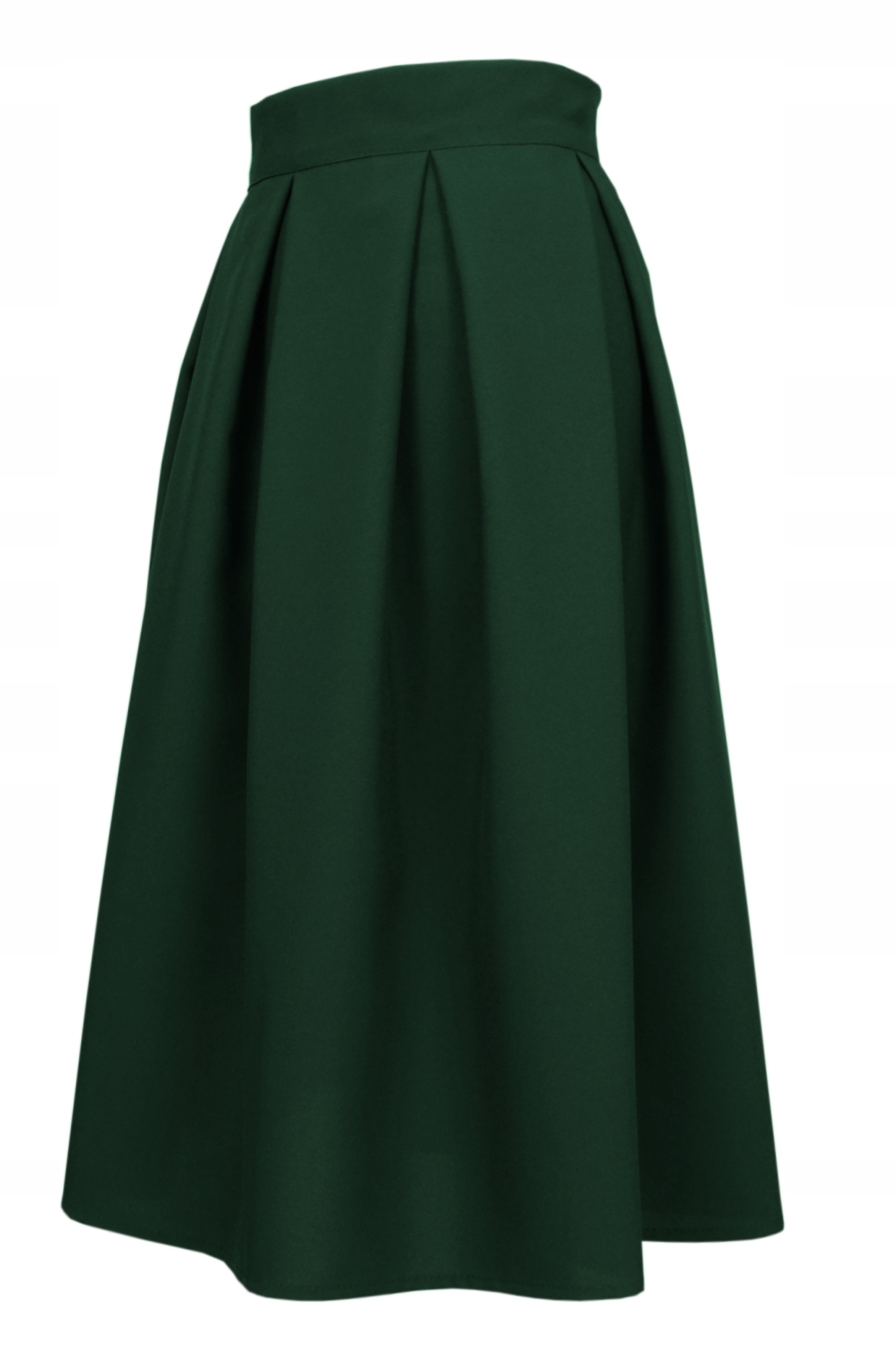 BUTELKOWA SPÓDNICA W KONTRAFAŁDY MIDI 34 XS Marka inna