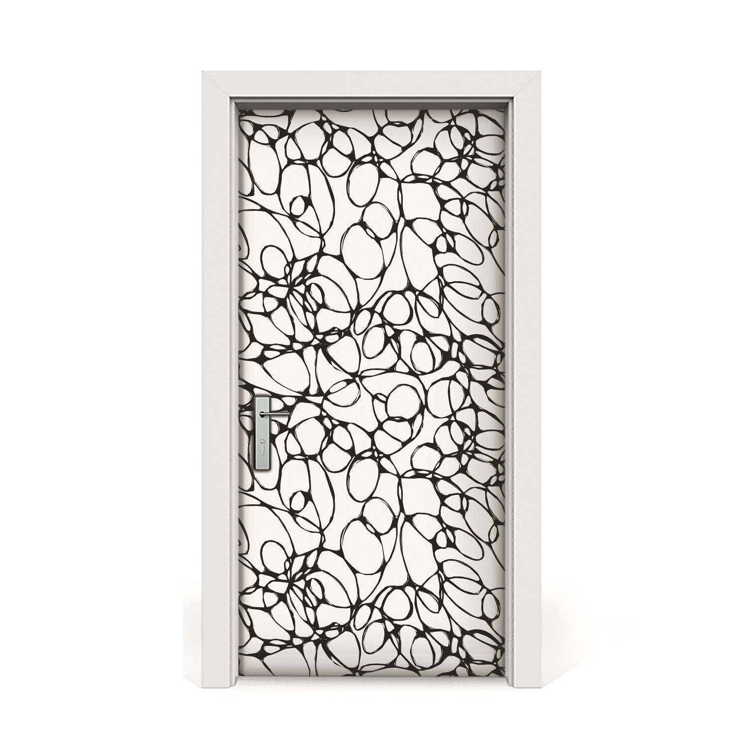 

Naklejka na drzwi okleina Czarne bohomazy 95x205