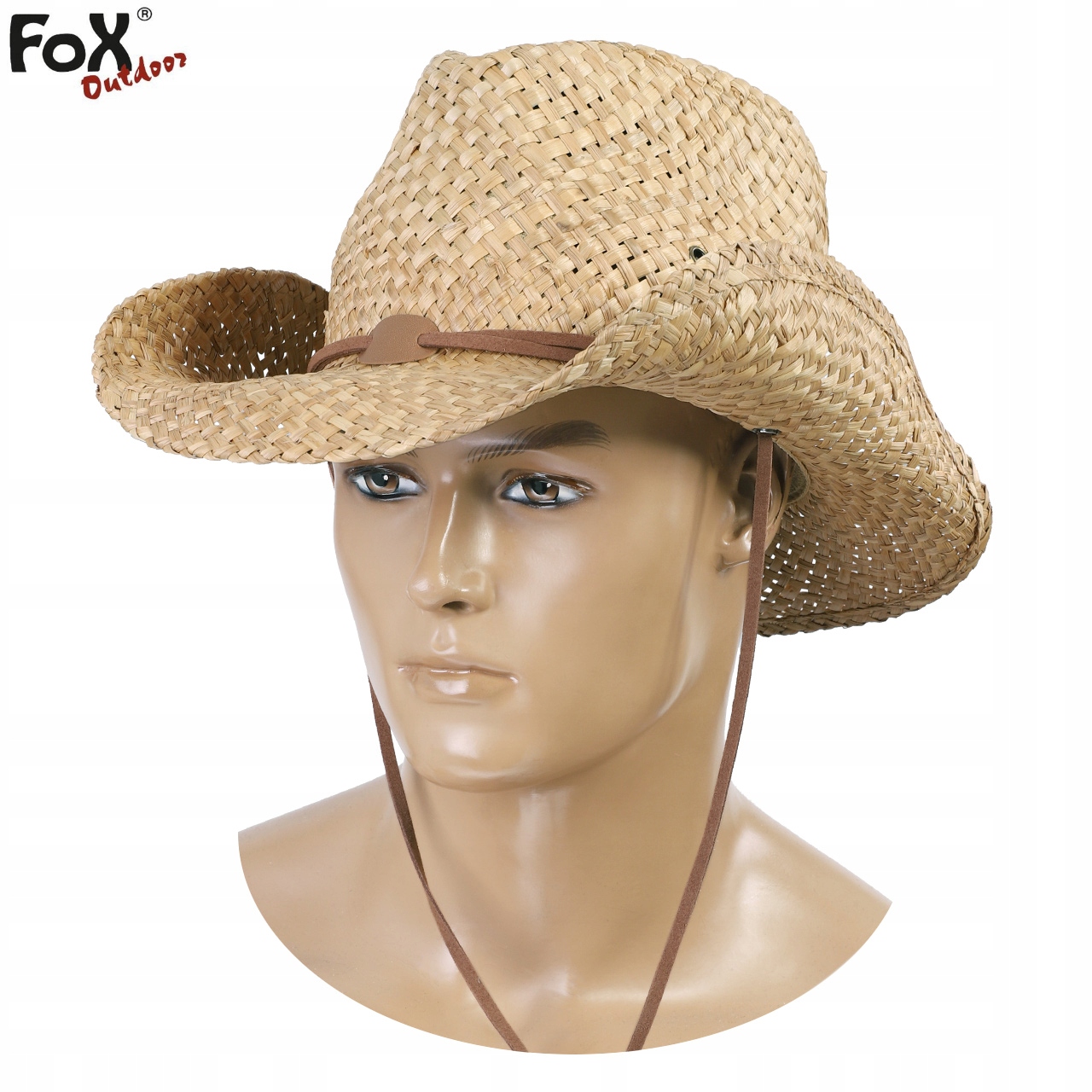 KAPELUSZ KOWBOJSKI SŁOMKOWY ze Sznurkiem Duży FOX Marka Fox Outdoor