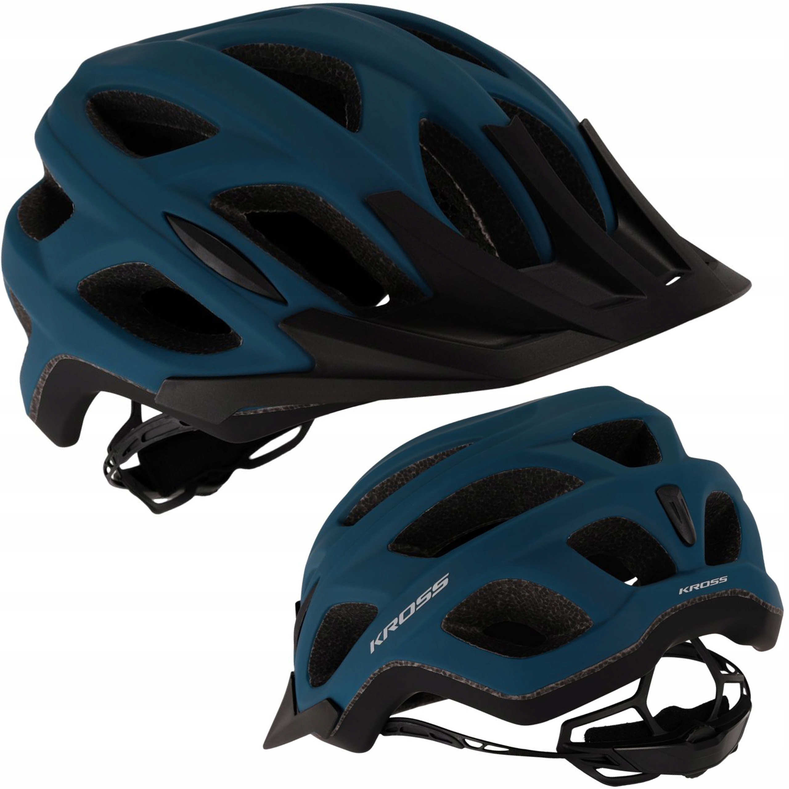 Kask rowerowy Mtb Kross Congresso niebieski rozmiar L (58-62cm)