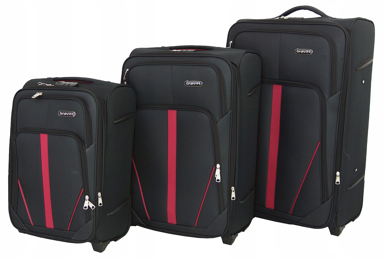 Zestaw Walizek 3w1 Walizka Podróżna Na Kółkach Gravitt 1702-2
