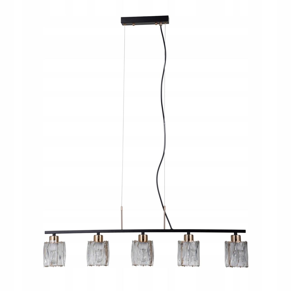 Simona PND-40814-5-BK-HBR Závesná lampa s kryštálmi