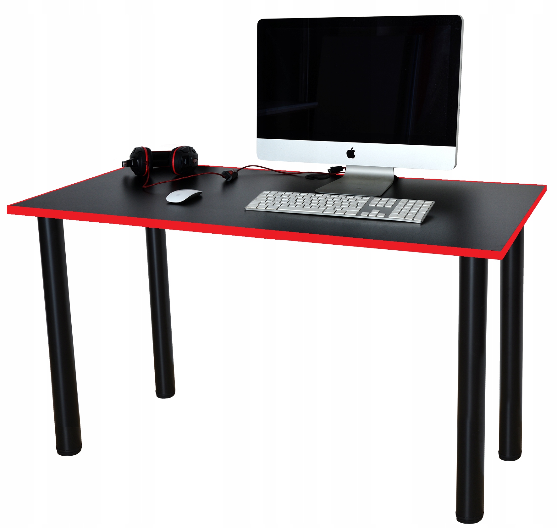 Pagrindinis žaidimų stalas, juodas raudonas kraštas