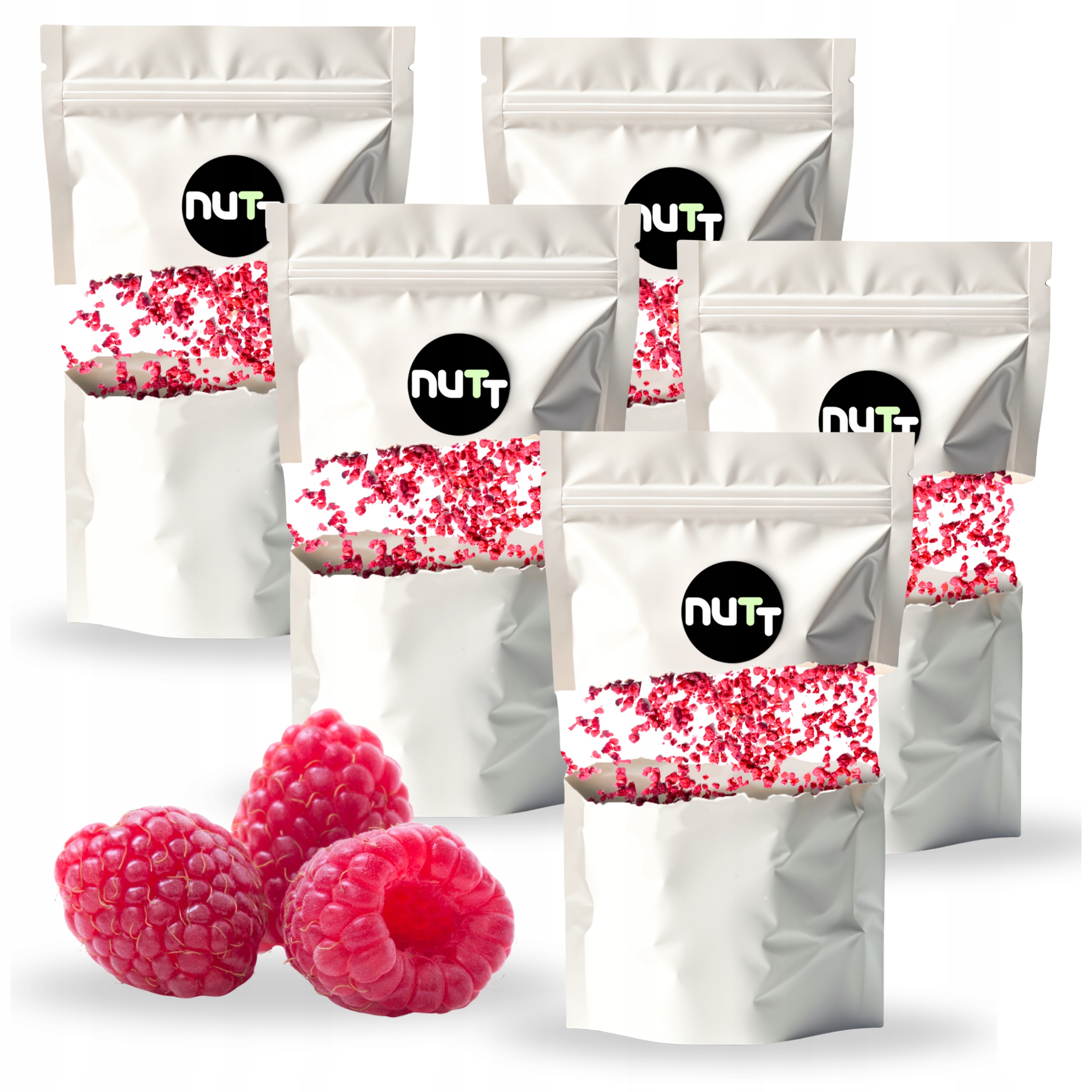 Malina Liofilizowana Grys 5x100g Owoce Liofilizowane Maliny 500g nutt