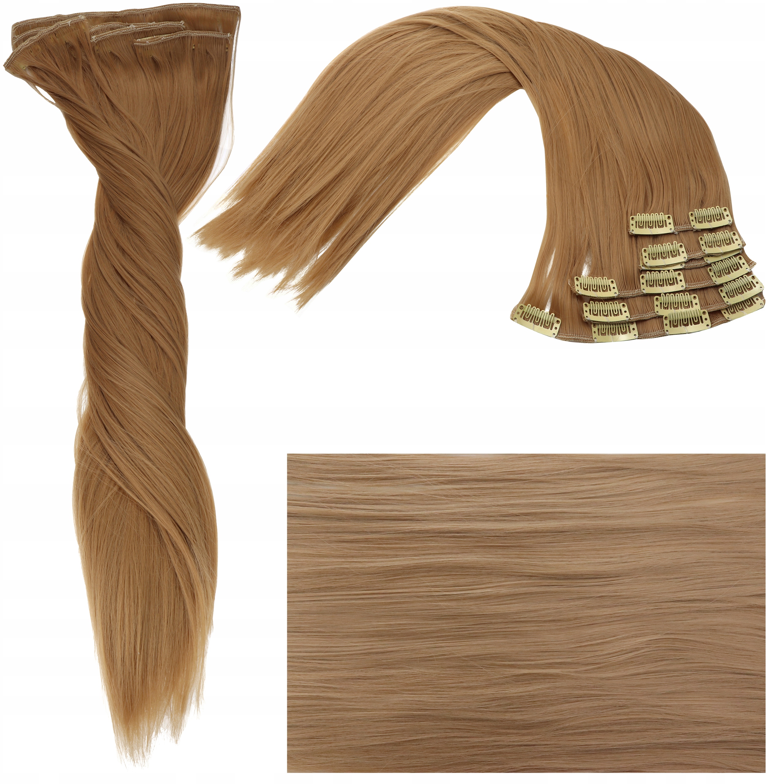 

Doczepiane Włosy Clip In Jak Naturalne 6 Taśm 60CM