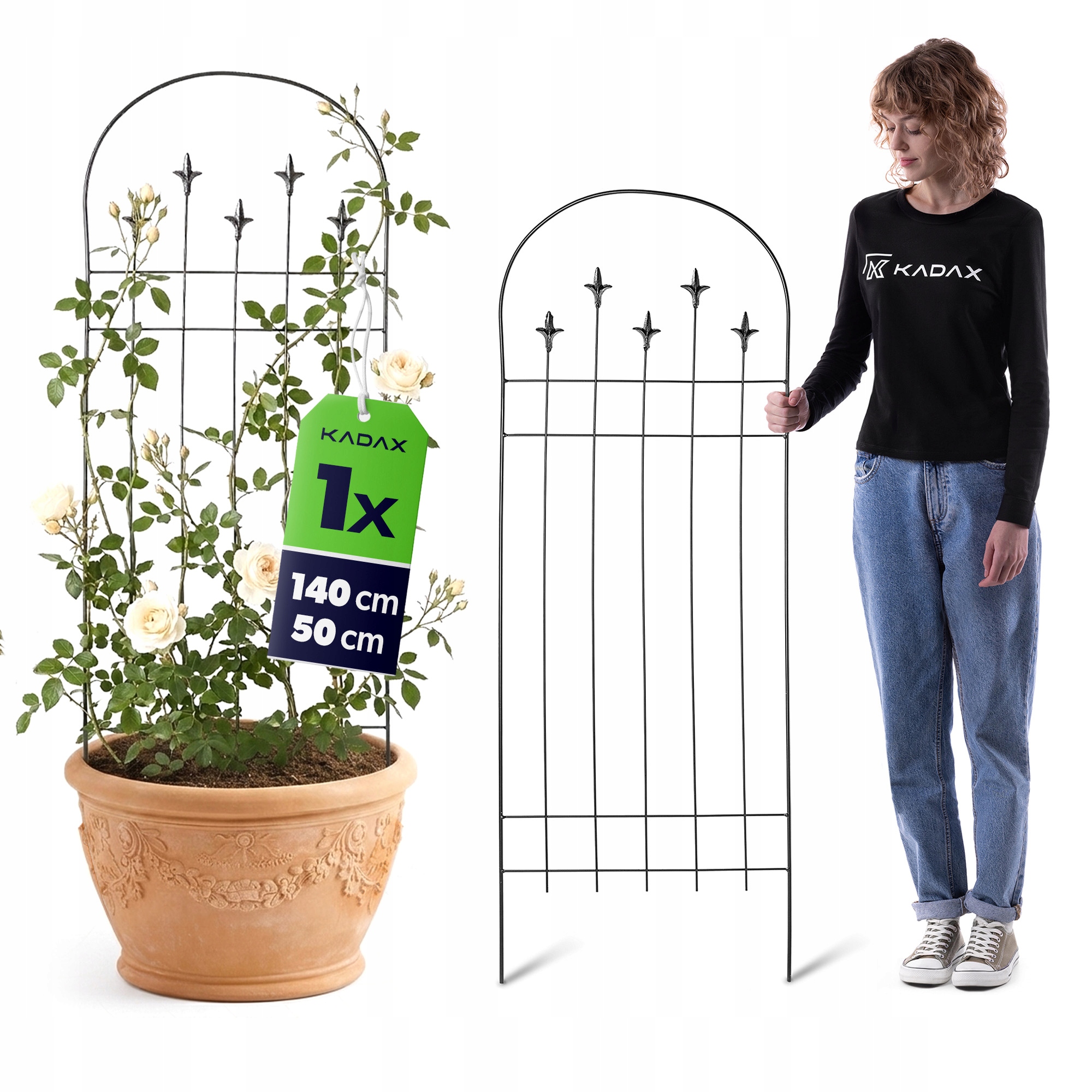 2 Ks Zahradní Pergola 140 Cm Terasová Podpěra Pro Rostliny Růží Popínavé Kovové