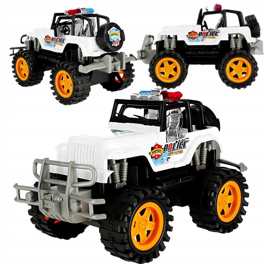 

Duże Auto Terenowe Policja Jeep Pull Back