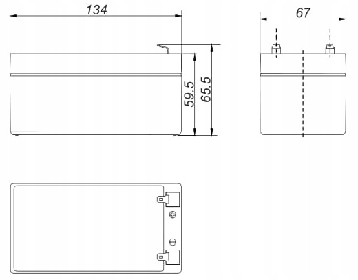 AKUMULATOR BATERIA AGM VRLA ACUMAX AM 3,4Ah 12V AM3,4-12 CENTRALA POŻAROWA Marka Acumax