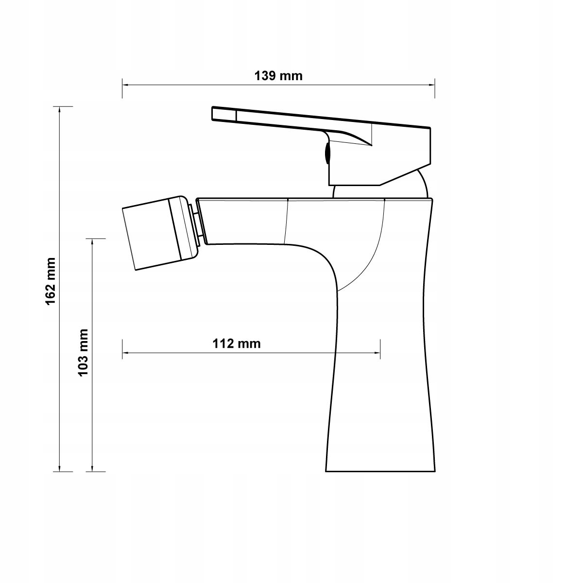 BATERIA BIDETOWA STOJĄCA CZARNA MAT HAGSER DELLA Marka Hagser