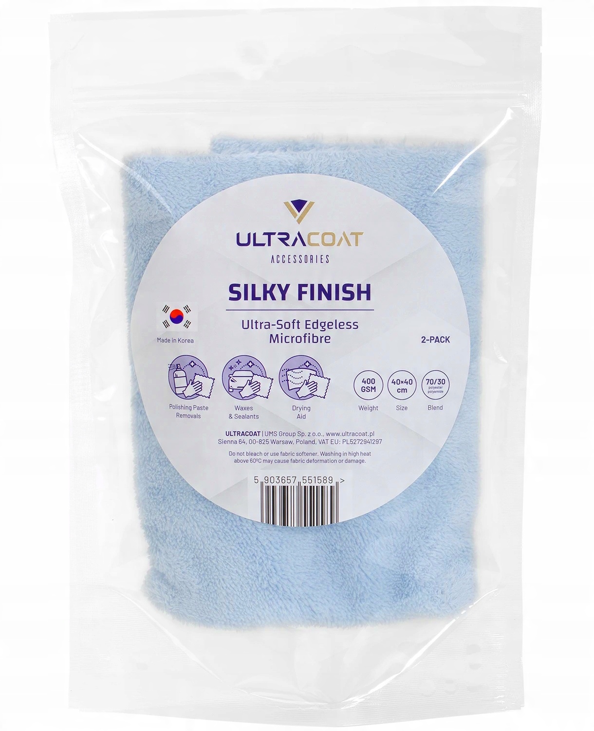 

Ultracoat Silky Finish 2-Pack Mikrofibra 40x40 cm