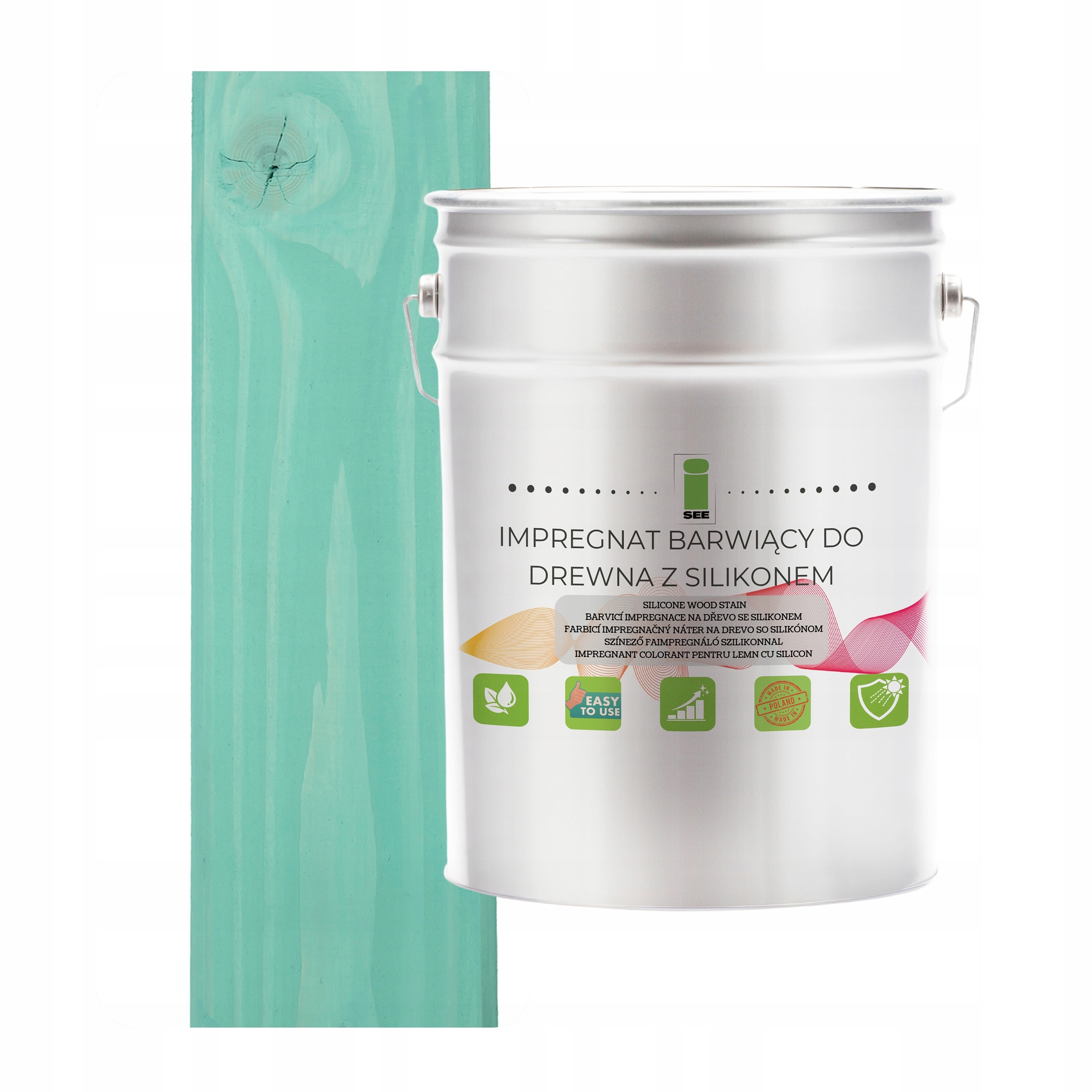 Impregnat Na Dřevo S Voskem Silikonem Tyrkysový Hydrofobní 2v1 10L H1441