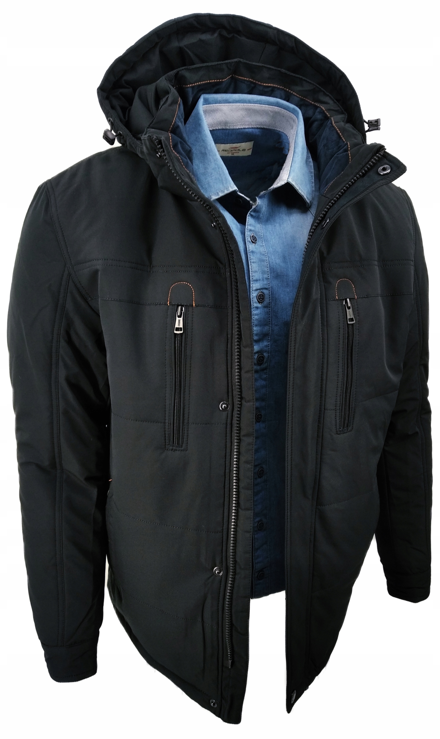 Pánská Zimní Bunda Tmavá Klasická Jednoduchá 2439 Vel: M