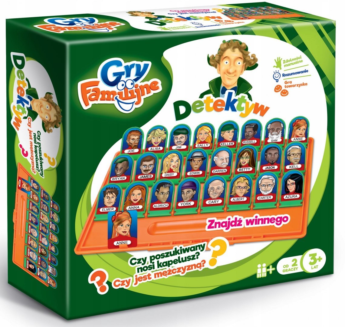 

Gra Detektyw Zgadnij kto to Postacie Gra Rodzinna