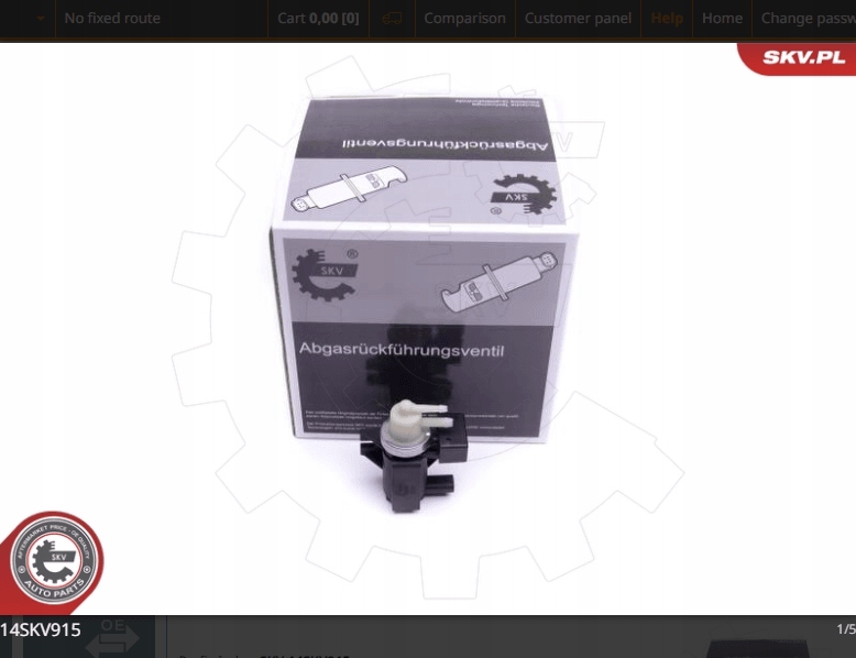 ZAWÓR CIŚNIENIA MERCEDES-BENZ A-CLASS (W169) Producent części ESEN SKV